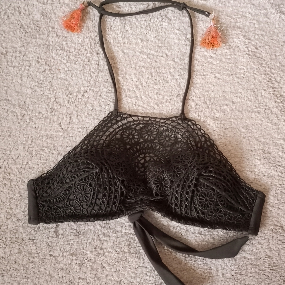 Olive Halter Swim Suit Top | So